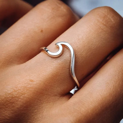 Anillo Ondas Minimalista