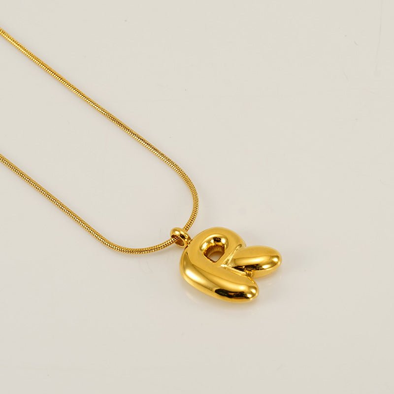 Collar Letra Burbuja Gold - Lovia