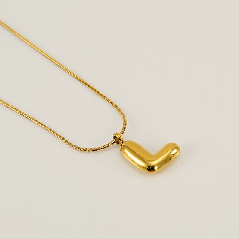 Collar Letra Burbuja Gold - Lovia