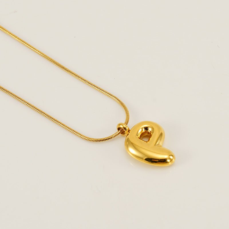Collar Letra Burbuja Gold - Lovia