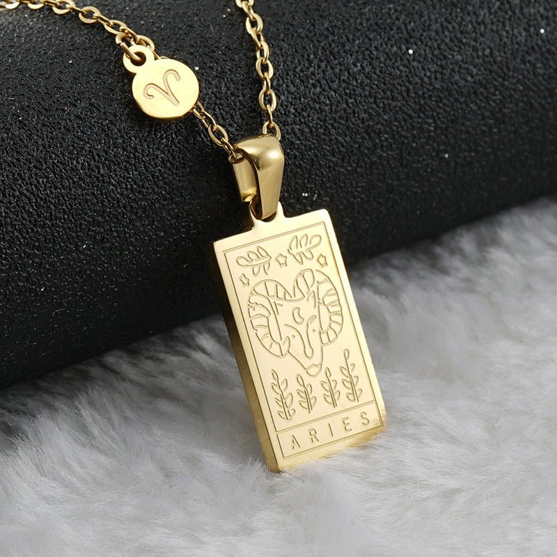 Collar Placa Zodiaco - Lovia