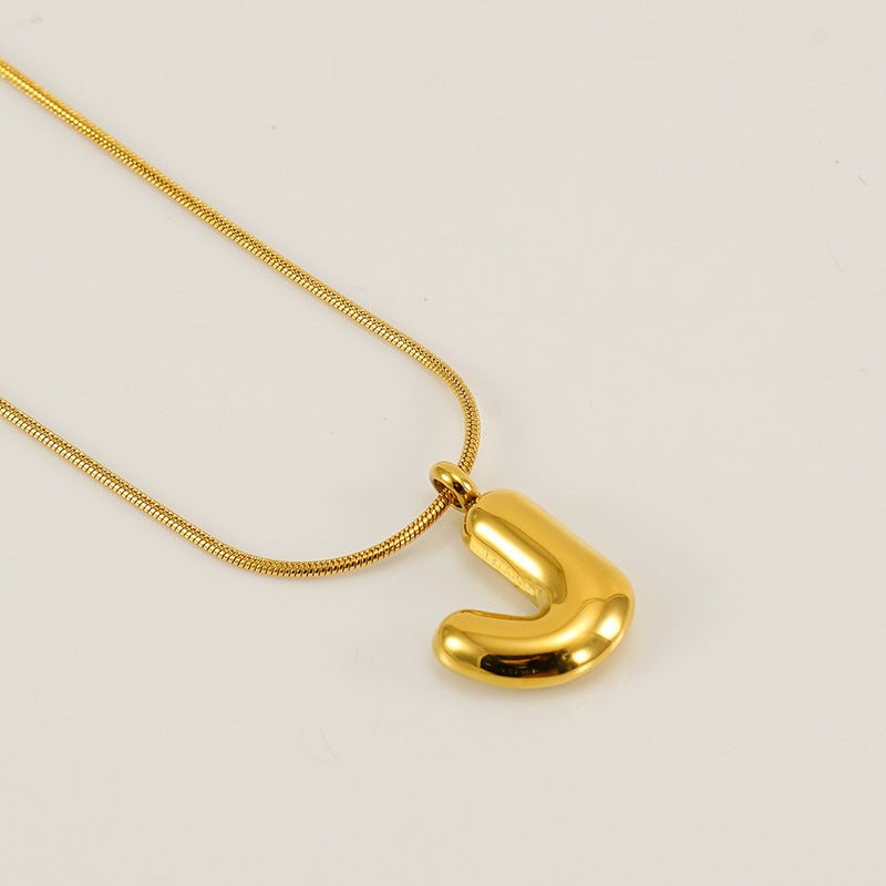 Collar Letra Burbuja Gold - Lovia