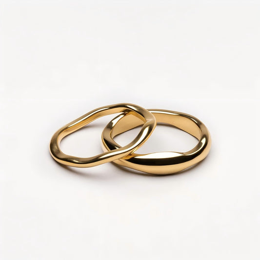 Anillo Doble Capa Ondulado