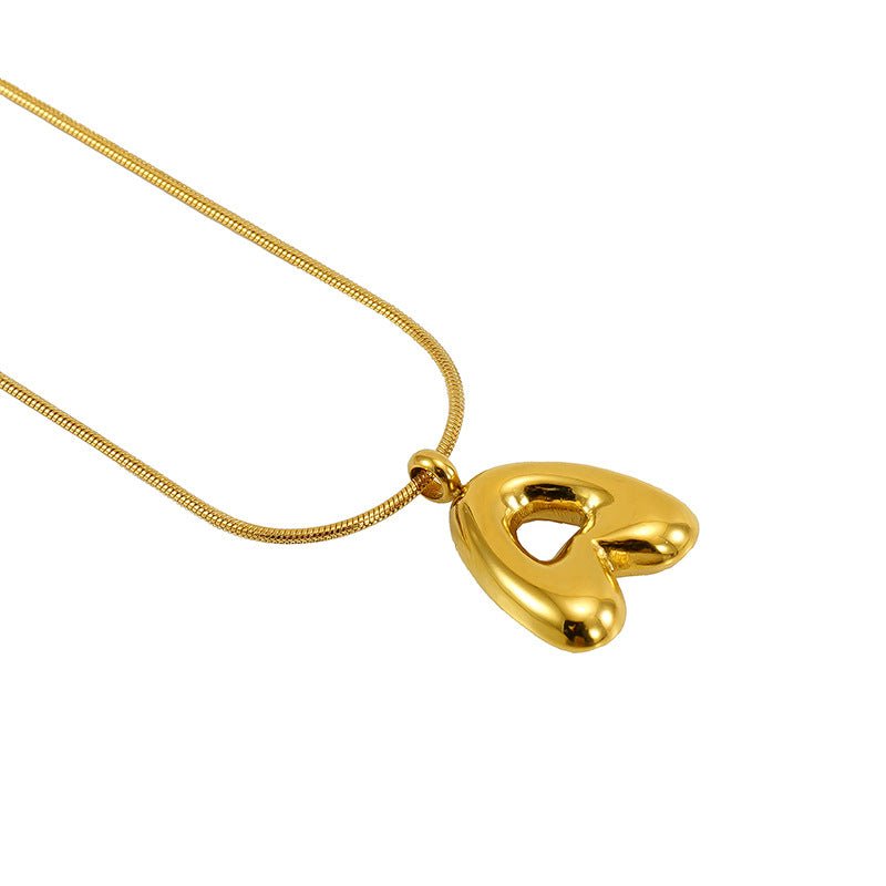Collar Letra Burbuja Gold - Lovia