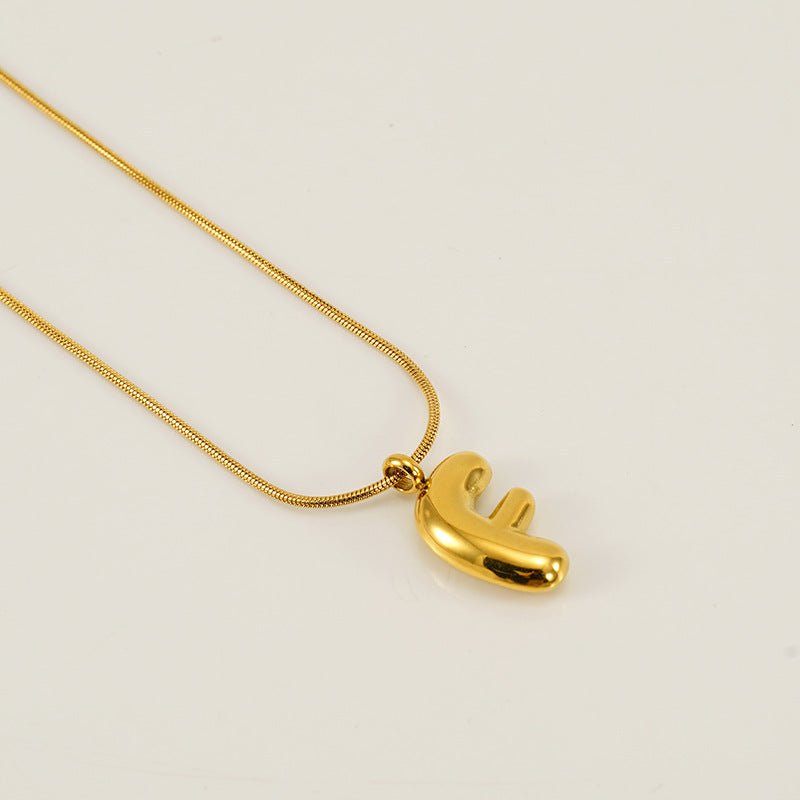 Collar Letra Burbuja Gold - Lovia