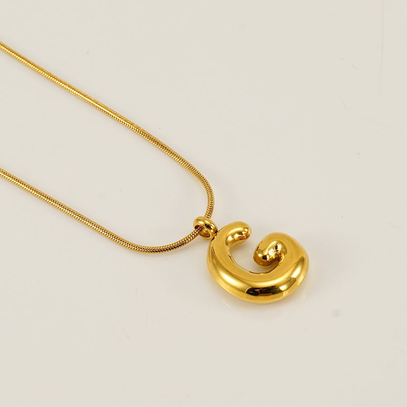 Collar Letra Burbuja Gold - Lovia