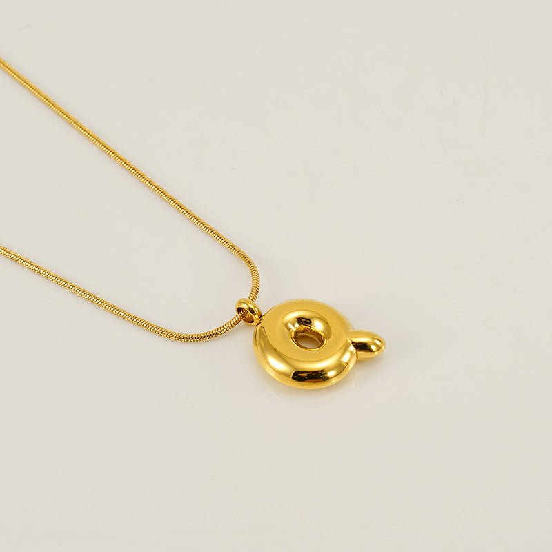 Collar Letra Burbuja Gold - Lovia