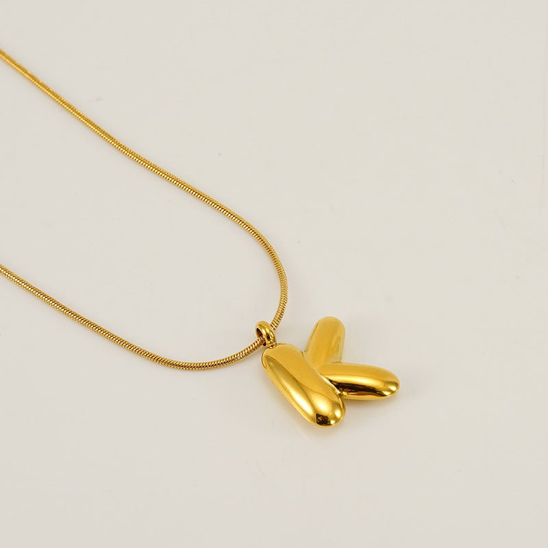 Collar Letra Burbuja Gold - Lovia