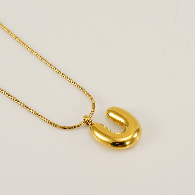 Collar Letra Burbuja Gold - Lovia