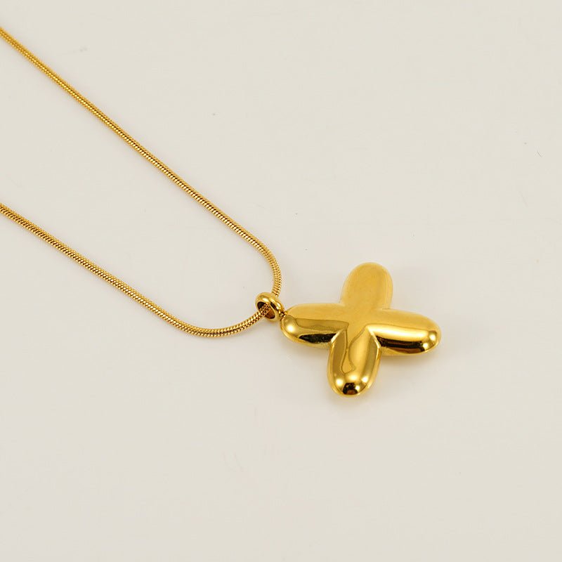 Collar Letra Burbuja Gold - Lovia