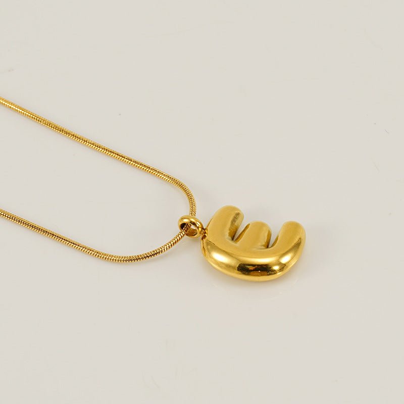 Collar Letra Burbuja Gold - Lovia