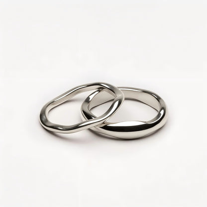 Anillo Doble Capa Ondulado