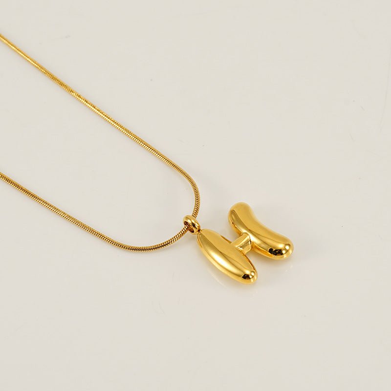 Collar Letra Burbuja Gold - Lovia
