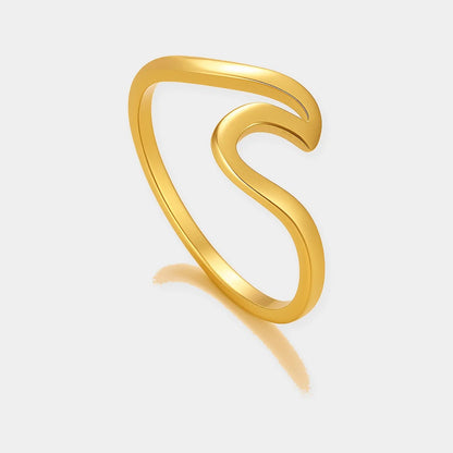 Anillo Ondas Minimalista
