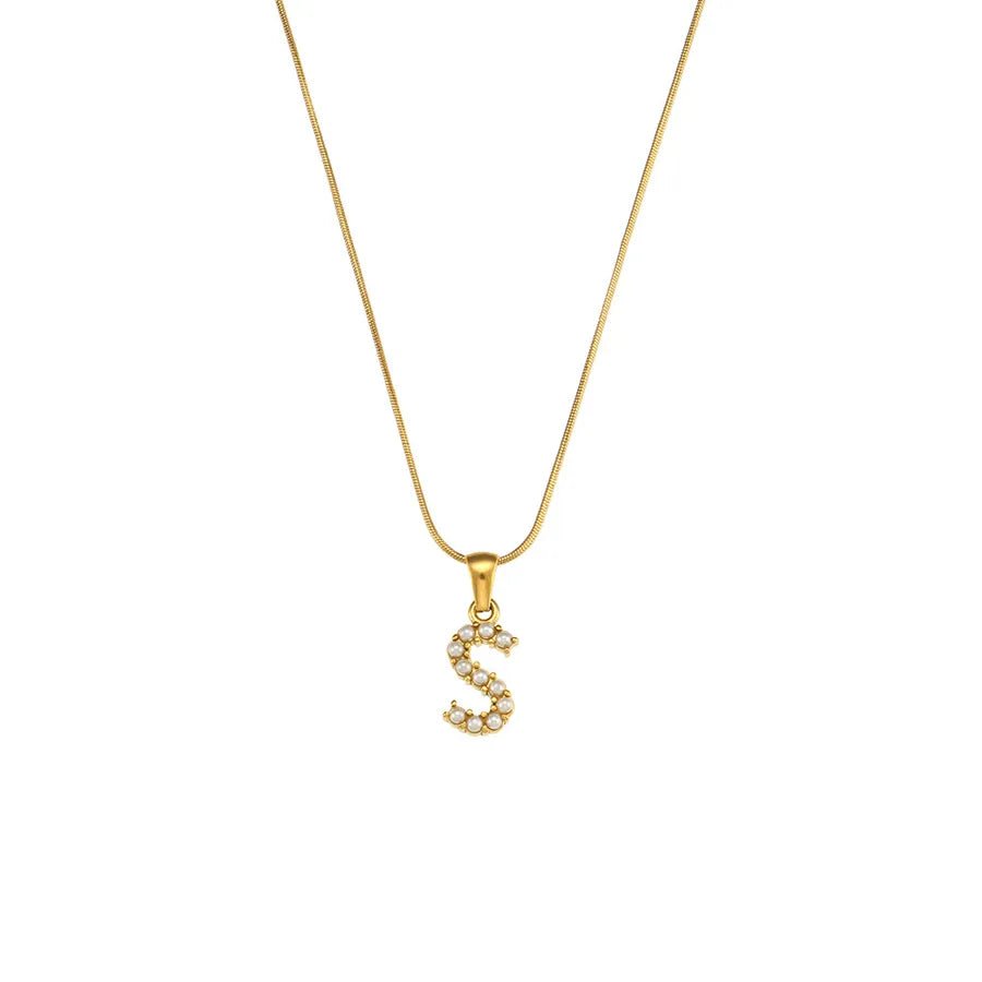 Collar Letra Perlas - Lovia