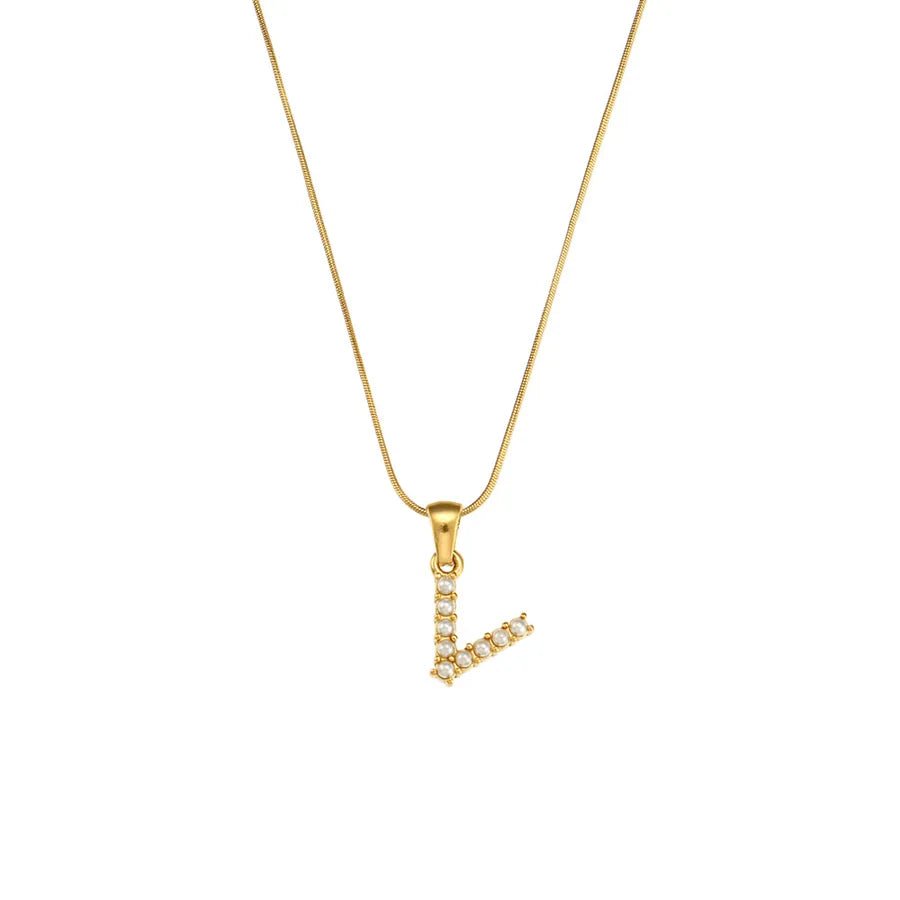 Collar Letra Perlas - Lovia