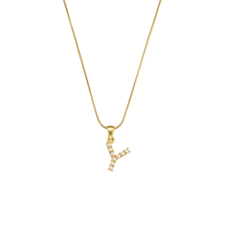 Collar Letra Perlas - Lovia