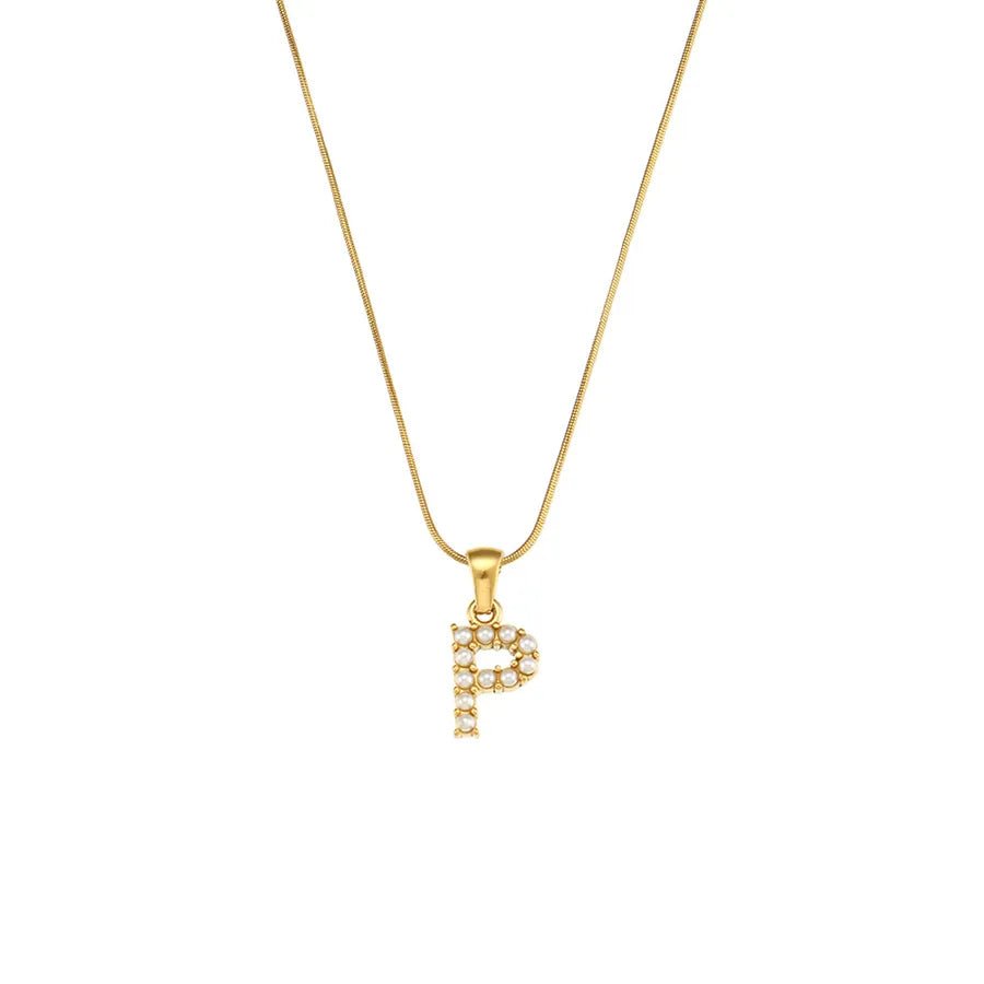 Collar Letra Perlas - Lovia