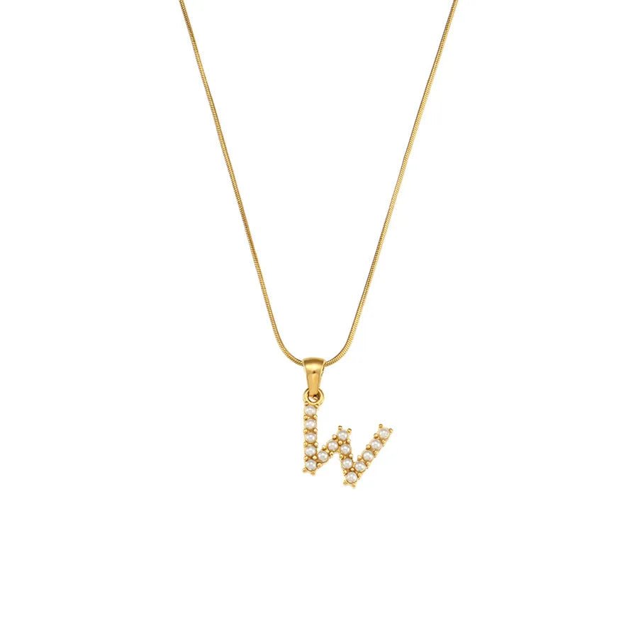 Collar Letra Perlas - Lovia