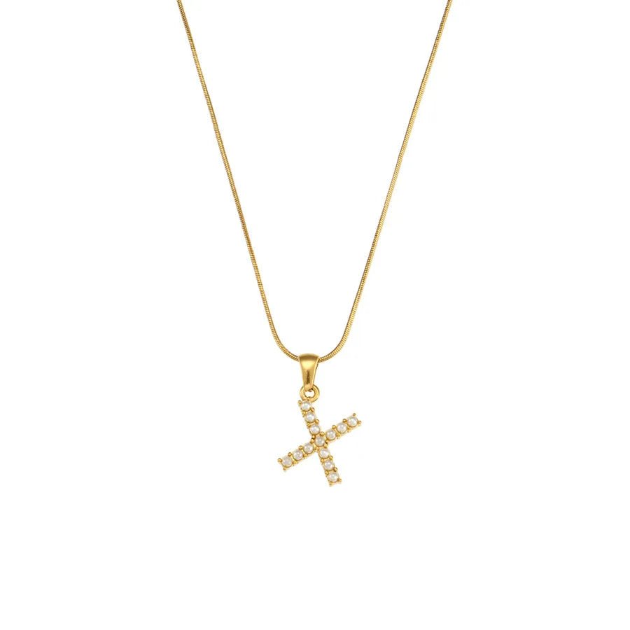 Collar Letra Perlas - Lovia