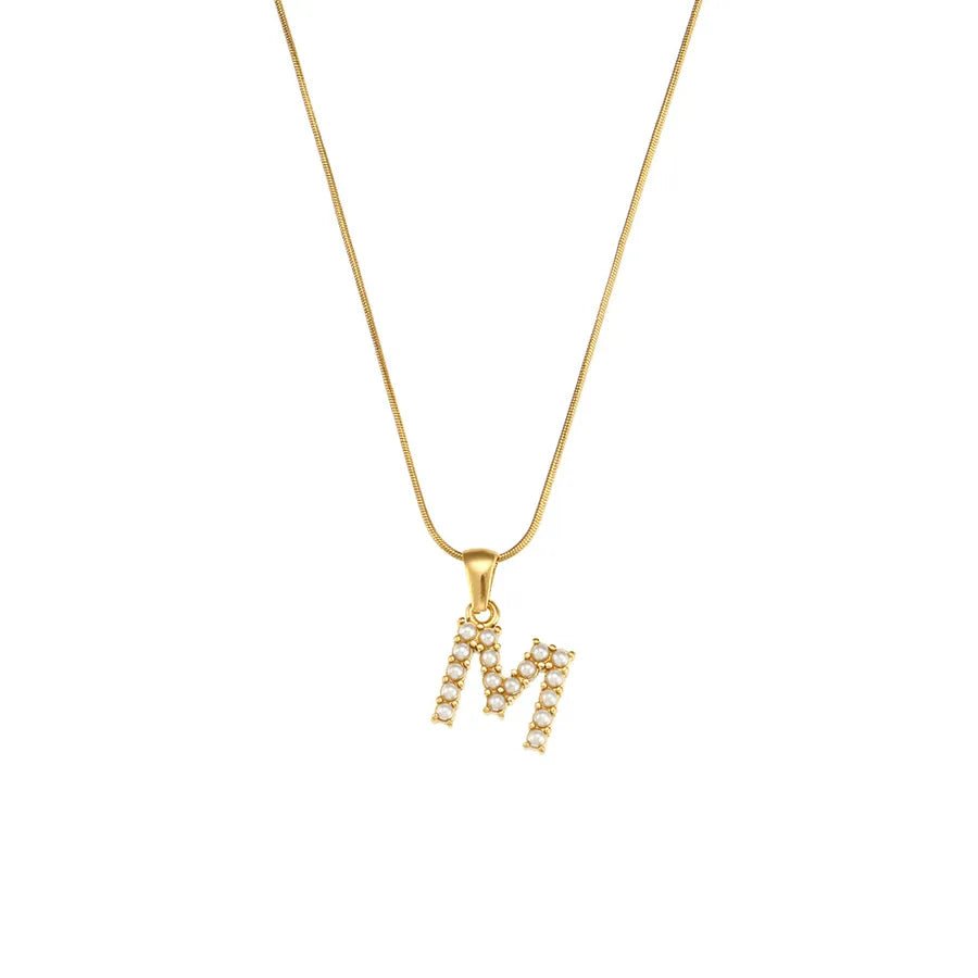 Collar Letra Perlas - Lovia