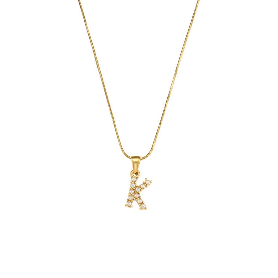 Collar Letra Perlas - Lovia