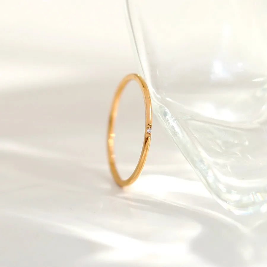 Anillo Circón Minimalista - Lovia