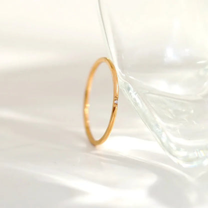 Anillo Circón Minimalista
