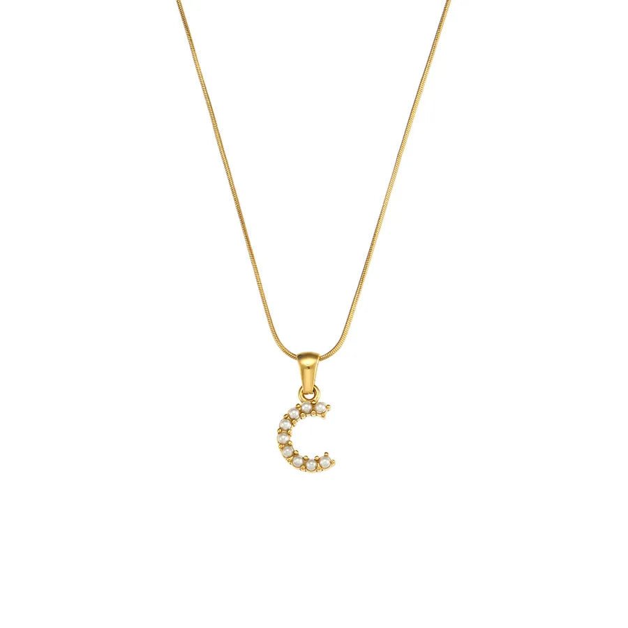 Collar Letra Perlas - Lovia
