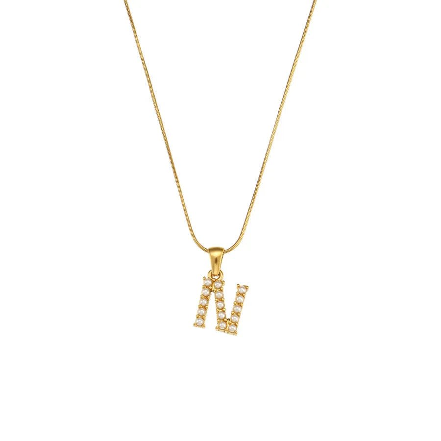 Collar Letra Perlas - Lovia
