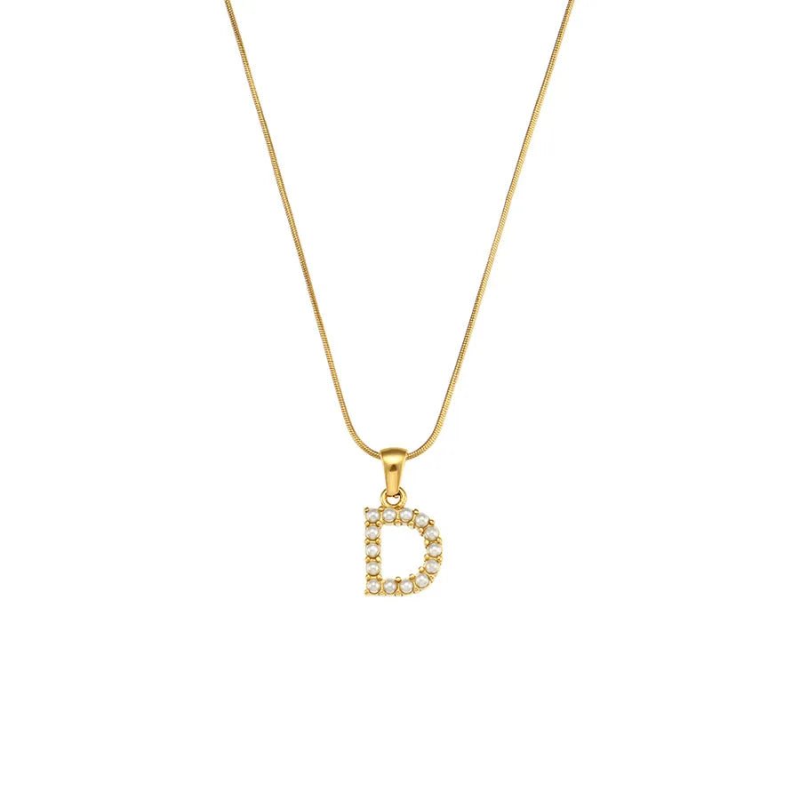 Collar Letra Perlas - Lovia
