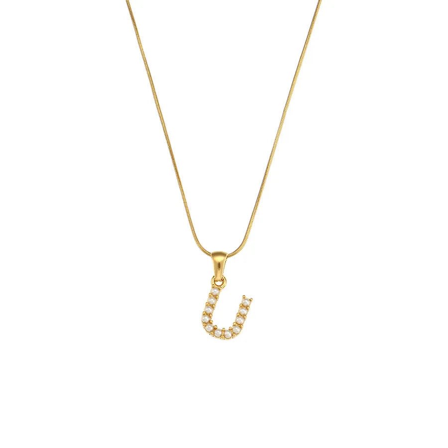 Collar Letra Perlas - Lovia