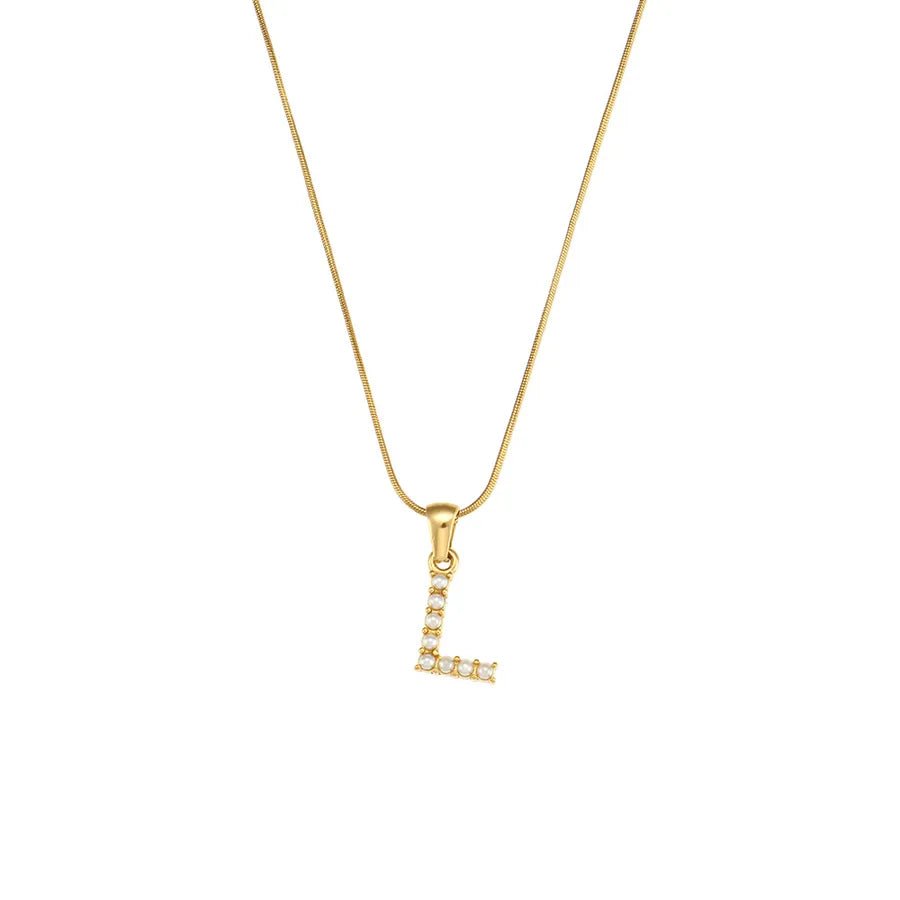 Collar Letra Perlas - Lovia