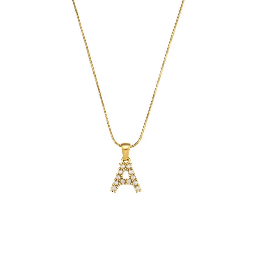 Collar Letra Perlas - Lovia